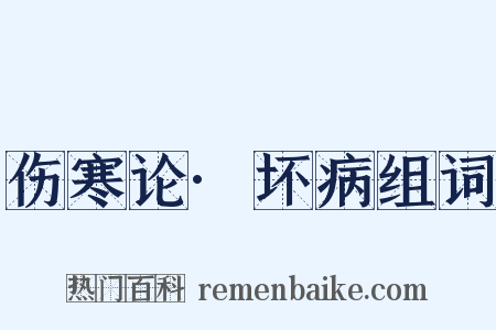 伤寒论·坏病组词是什么意思的图片